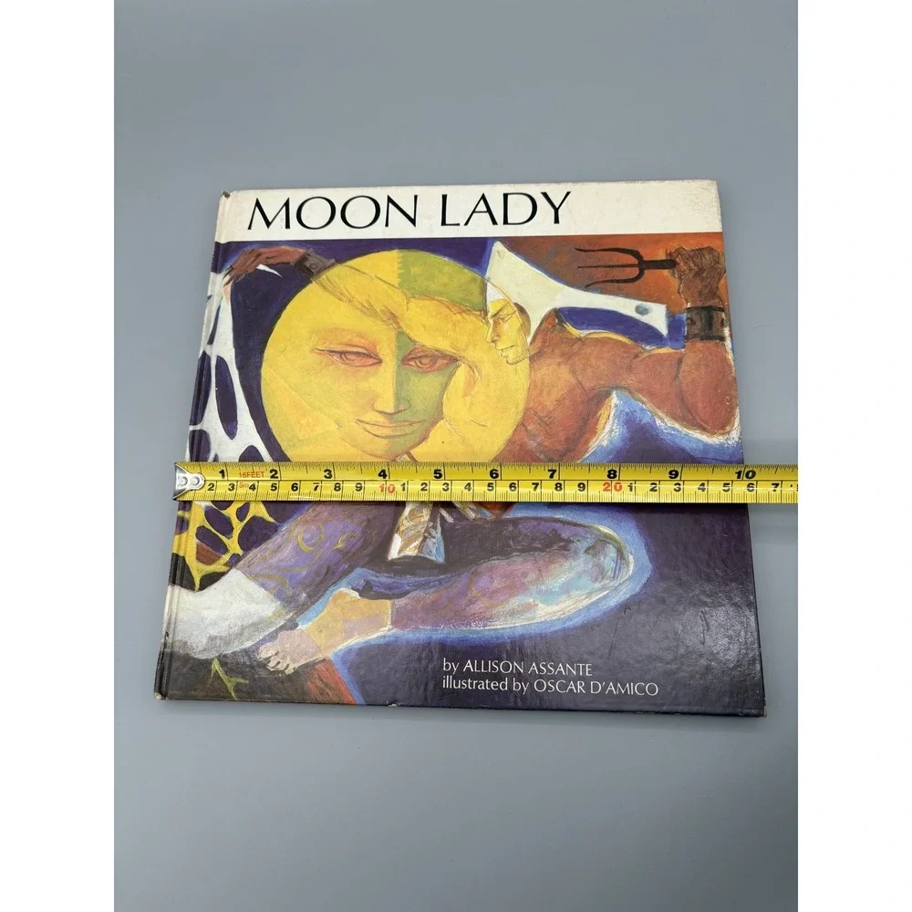 Moon Lady by Allison Assante Illustrated by Oscar D'amico Hardcover Book & Vinyl